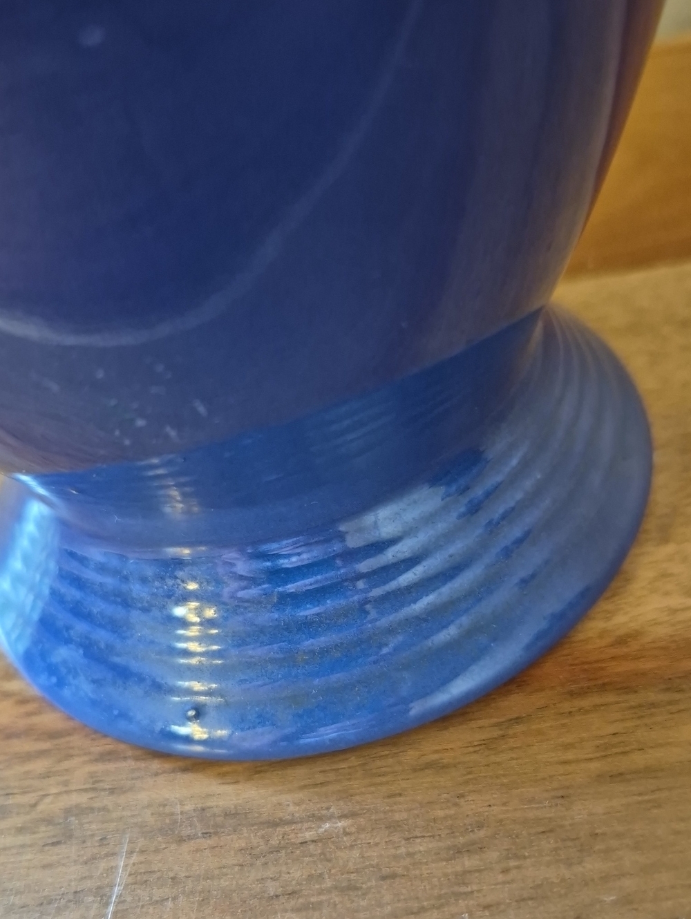 Vintage Fiestaware Cobalt Blue Coffee Pot (Has Chips) - Picture 5 of 12